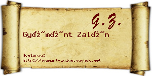 Gyémánt Zalán névjegykártya